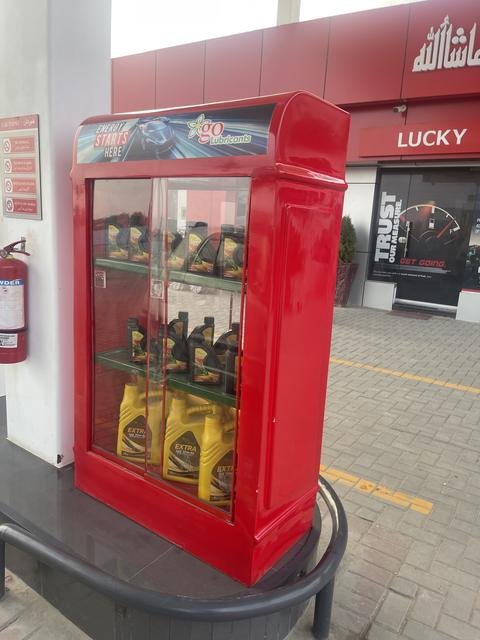 GO Lubricants on display inside the Lube Bay